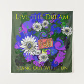 鮮やかでカラフルな楽しい雰囲気 タペストリー (正面)