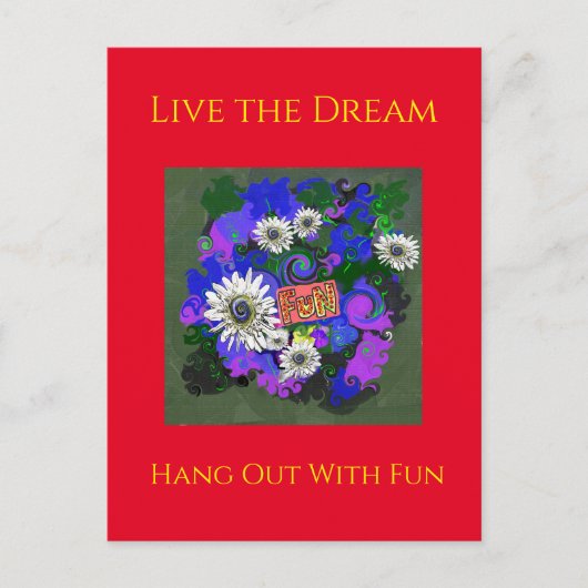 鮮やかでカラフルな楽しい雰囲気 ポストカード (正面)