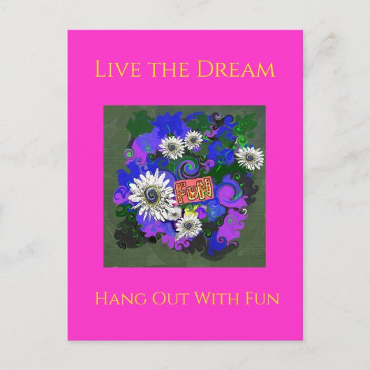 鮮やかでカラフルな楽しい雰囲気 ポストカード (正面)