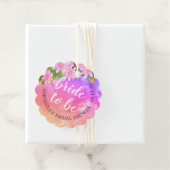 鮮やかでカラフルな楽しい「花嫁になる前の」ブライダルシャワーのお祝い フェイバータグ (インサイチュ)