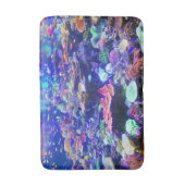 鮮やかでカラフルな熱帯魚のアクアリウム バスマット (正面縦)