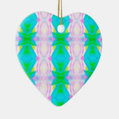 鮮やかでモダンなパステルの抽象芸術の線形パターン セラミックオーナメント (右)