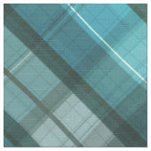 鮮やかで及びモダンなティール（緑がかった色）の格子縞パターン ファブリック (クローズアップ)