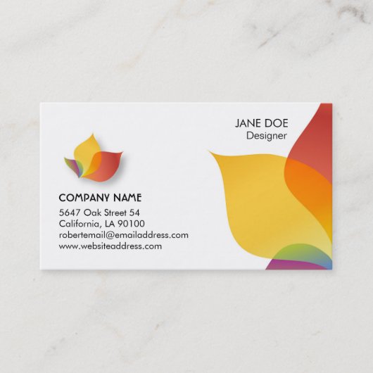 鮮やかで多彩な名刺 名刺 (正面)