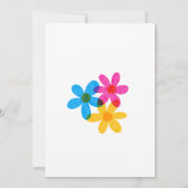 鮮やかで大胆なヒッピーフラワースプリングウェディング 招待状 (裏面)