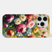 鮮やかで大胆なフローラル柄 iPhoneケース (裏面横)