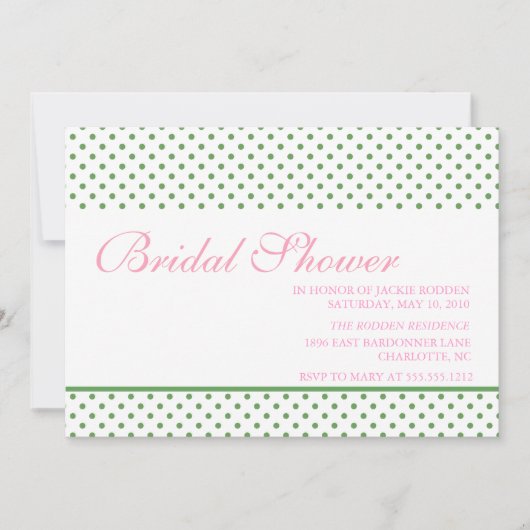 鮮やかで大胆なブライズシャワー 招待状 (正面)