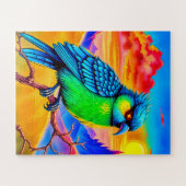 鮮やかで幻想的な鳥の子供たち ジグソーパズル (横)