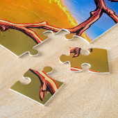 鮮やかで幻想的な鳥の子供たち ジグソーパズル (側面)