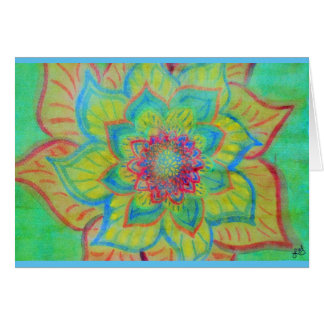 鮮やかで抽象的な花の水彩画