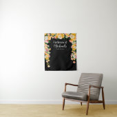 鮮やかで明るい ブライダルシャワーの花の背景 タペストリー (インサイチュ)