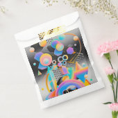 鮮やかで気まぐれな抽象的な幾何学的なアートワーク フェイバーバッグ (封をした状態)