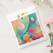 鮮やかで気まぐれな抽象的な幾何学的なアートワーク フェイバーバッグ (封をした状態)