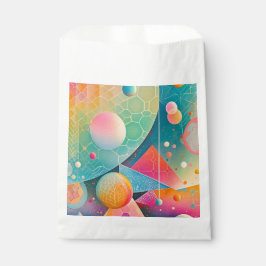 鮮やかで気まぐれな抽象的な幾何学的なアートワーク フェイバーバッグ