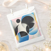 鮮やかで気まぐれな抽象的な幾何学的なアートワーク フェイバーバッグ (クリップ留めされた状態)