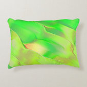 鮮やかで老けた緑に彫られた非常に少ない アクセントクッション (正面)