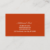 鮮やかで赤くかわいらしいイチョウのはっきりしたなモノグラム 名刺 (裏面)