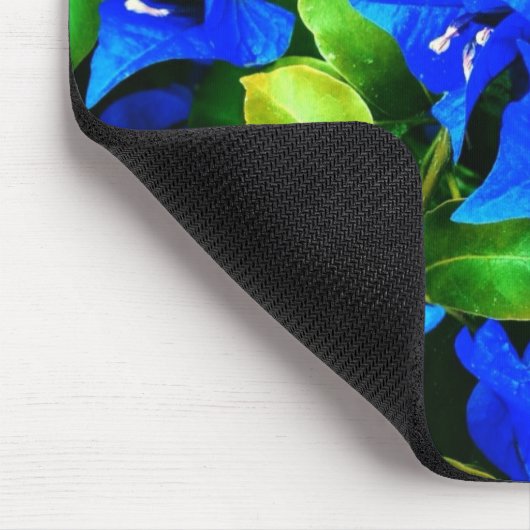 鮮やかで青いブーゲンビリアの花 マウスパッド (コーナー)