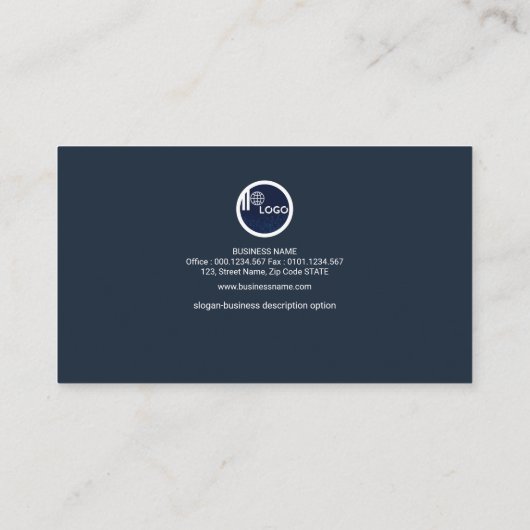 鮮やかで青くグランジなContractor大将の名刺 名刺 (裏面)