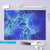 鮮やかで青く白熱［赤熱］光を放つな熱帯雲丹 薄葉紙 (クラフト)