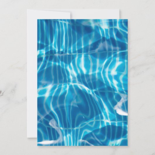 鮮やかとおもしろいプール誕生日パーティー 招待状 (裏面)