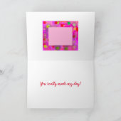 鮮やかなお祝いデザイン 青 アブストラクトな円 サンキューカード (内部)