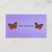 鮮やかなかわいらし(昆虫)オオカバマダラ、モナークバタフライパープル 名刺 (裏面)