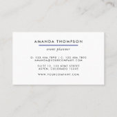 鮮やかなきらめくインクの飛沫 名刺 (裏面)