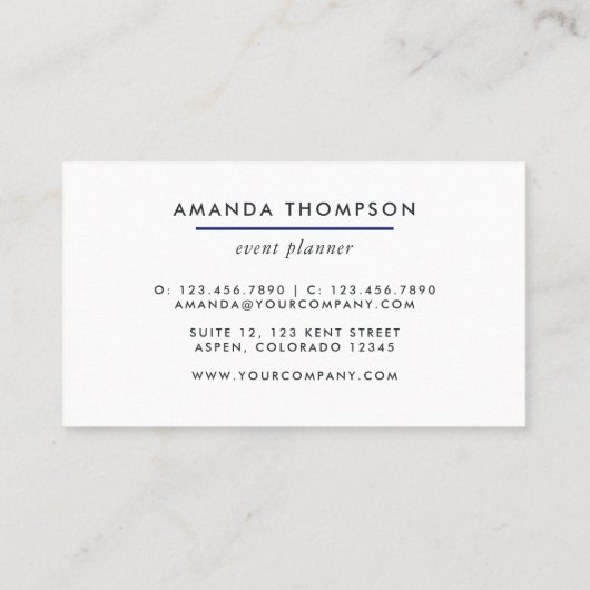 鮮やかなきらめくインクの飛沫 名刺 (裏面)