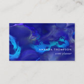 鮮やかなきらめくインクの飛沫 名刺 (正面)