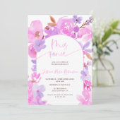 鮮やかなはっきりしたピンクの紫のフローラキンセアニェラ 招待状 (スタンド正面)