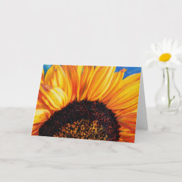 鮮やかなひまわりのアート フラワー フラワー ノートカード