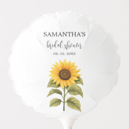 鮮やかなひまわりのブライダルシャワー バルーン