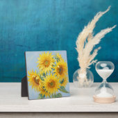 鮮やかなひまわりの花束 オイルペインティング フォトプラーク (インサイチュ)