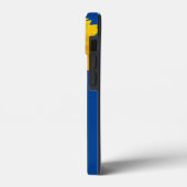 鮮やかなひまわりスクリプトステムネームブルーiPhoneケース Case-Mate iPhoneケース (裏面 / 左)