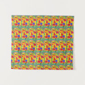 鮮やかなぶら下がった色彩のアートデコルを織り成す壁のタペストリー タペストリー (正面(横))