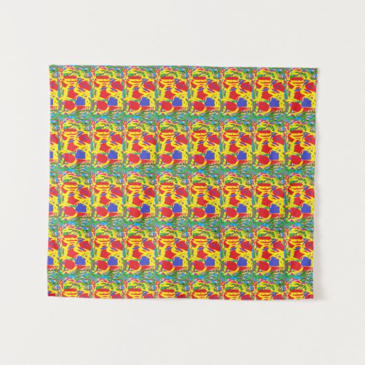 鮮やかなぶら下がった色彩のアートデコルを織り成す壁のタペストリー タペストリー (正面(横))