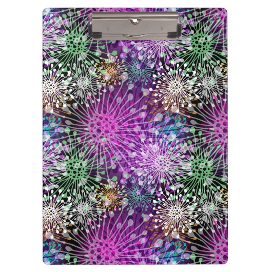 鮮やかなむらがあるパターン クリップボード (正面)