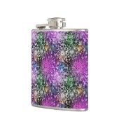 鮮やかなむらがあるパターン フラスク (左)