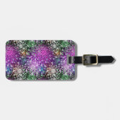 鮮やかなむらがあるパターン ラゲッジタグ (正面横)