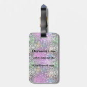 鮮やかなむらがあるパターン ラゲッジタグ (裏面縦)