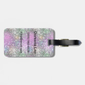 鮮やかなむらがあるパターン ラゲッジタグ (裏面横)