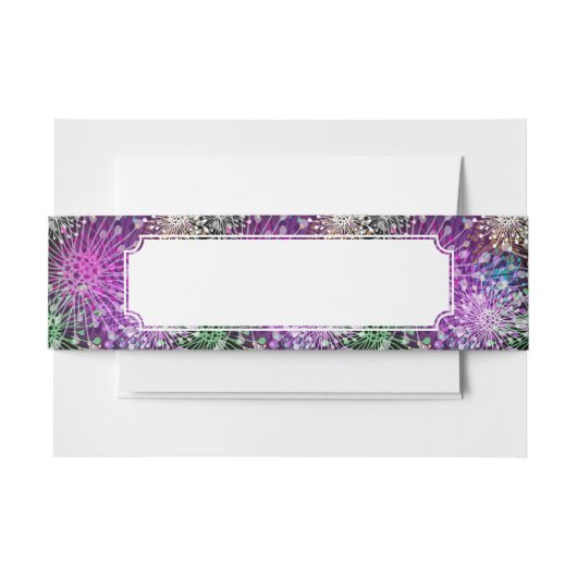 鮮やかなむらがあるパターン 招待状ベリーバンド (正面例)