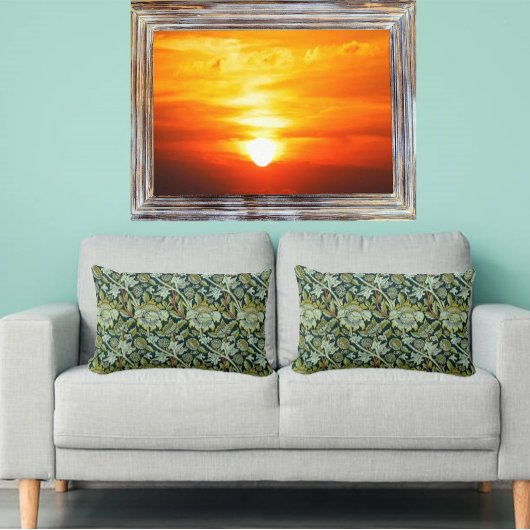 鮮やかなアイオワサンライズと明るい黄色の太陽 キャンバスプリント