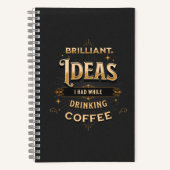 鮮やかなアイディアコーヒーを飲んでいた ノートブック (正面)
