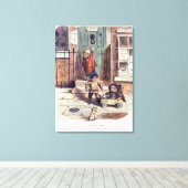 鮮やかなアイディア(ペンと紙の色のインク) キャンバスプリント (インサイチュ (ウッドフロア))