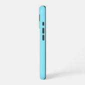鮮やかなアクアカラー iPhone 16ケース (左側面)