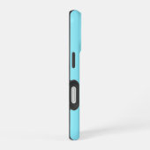 鮮やかなアクアカラー iPhone 16ケース (右側面)