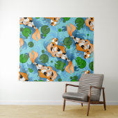 鮮やかなアジアンカープコイフィッシュ池 タペストリー (インサイチュ(横))