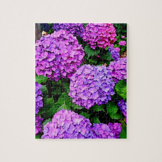 鮮やかなアジサイのパズル A vivid hydrangea puzzle. ジグソーパズル (縦)